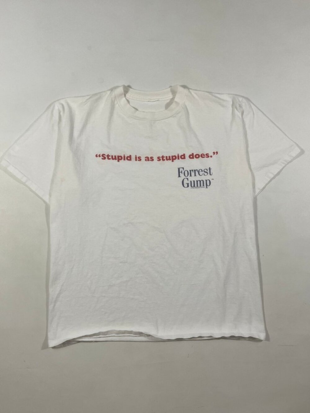 Vintage 90s Forrest Gump "Stupid Is As Stupid Does" Movie Promo Tee